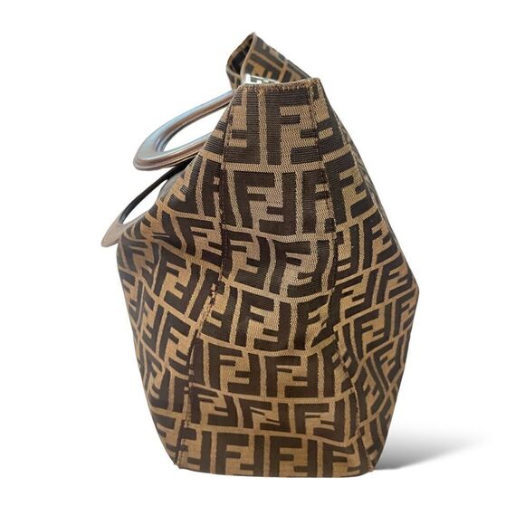 FENDI ZUCCA Print LARGE Vintage Twin Tote - Picture 12 of 16